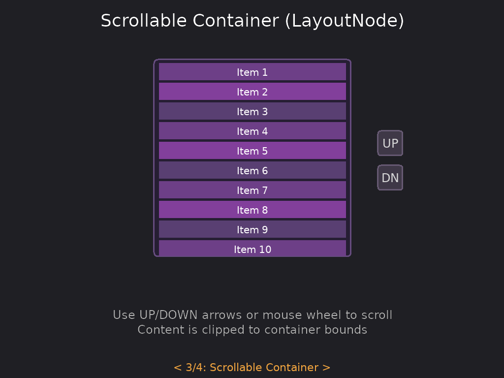 Scrollable Container